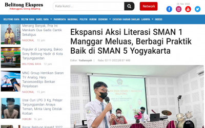 Ekspansi Aksi Literasi SMAN 1 Manggar Meluas, Berbagi Praktik Baik di SMAN 5 Yogyakarta