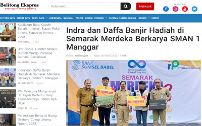 Indra dan Daffa Banjir Hadiah di Semarak Merdeka Berkarya SMAN 1 Manggar