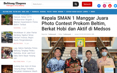 Kepala SMAN 1 Manggar Juara Photo Contest Prokom Beltim, Berkat Hobi dan Aktif di Medsos