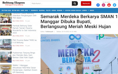 Semarak Merdeka Berkarya SMAN 1 Manggar Dibuka Bupati, Berlangsung Meriah Meski Hujan